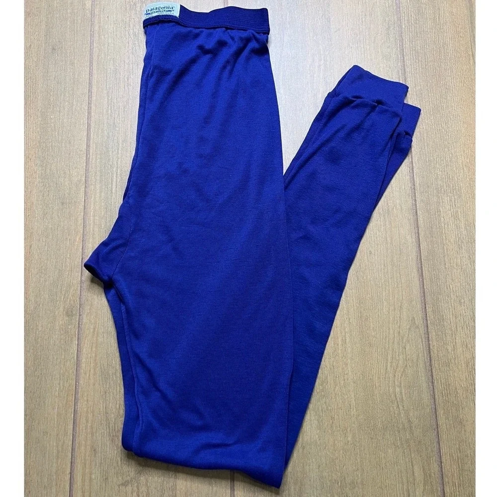 Patagonia Capilene Pants Mens L Blue Vintage Base Layer Thermal Long‎ Johns USA